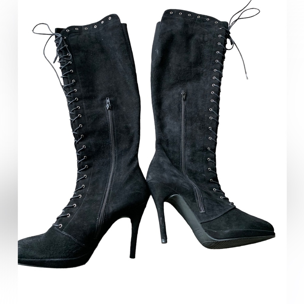 Stuart Weitzmann Lace Front Boot - image 1